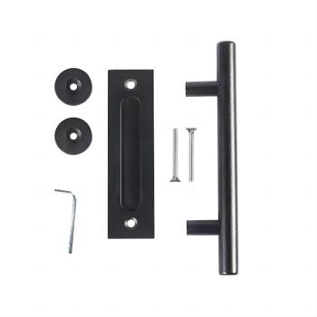 WEKIS Square Shape Powder Coating Black Barn Door Handle