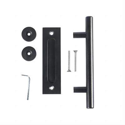 WEKIS Square Shape Powder Coating Black Barn Door Handle
