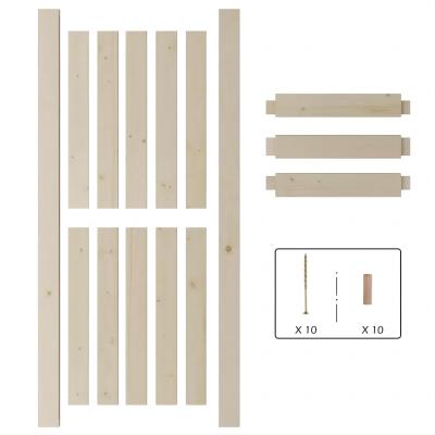 WEKIS Frameless H-brace DIY Unfinished Solid Pine Wood Door