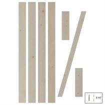 WEKIS Frameless Z-brace DIY Unfinished Solid Pine Wood Door