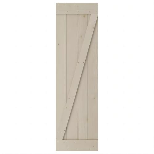 WEKIS Frameless Z-brace DIY Unfinished Solid Pine Wood Door
