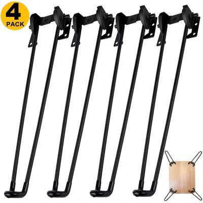 2 Rod Foldable Hairpin Leg in Black Powder Coating