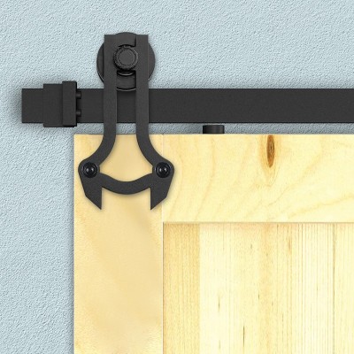 Scissor Shape Low Clearance Barn Door Hardware Kit