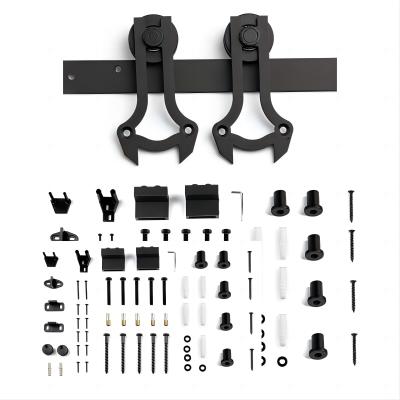 Scissor Shape Low Clearance Barn Door Hardware Kit