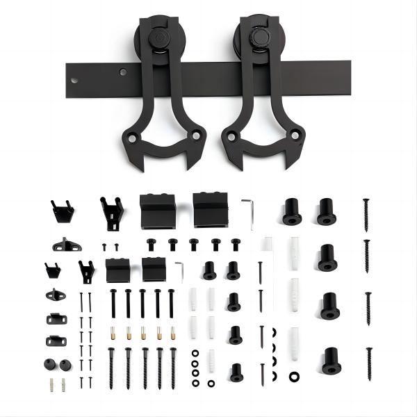 Scissor Shape Low Clearance Barn Door Hardware Kit