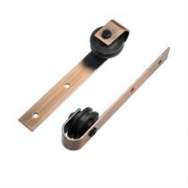 Antique Copper Low Clearance Barn Door Hardware Kit