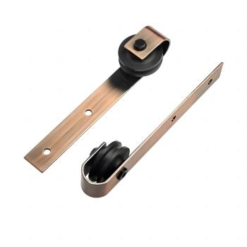 Antique Copper Low Clearance Barn Door Hardware Kit