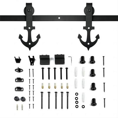 4ft. Mini Sliding Barn Door Hardware Kit for Cabinet and TV Stand Arrow Shape Hanger