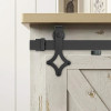 4ft. Mini Sliding Barn Door Hardware Kit for Cabinet and TV Stand  Rhombus Shape Hanger