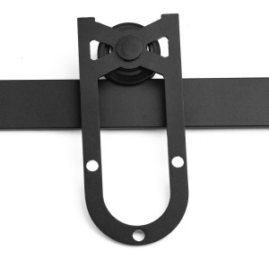 4ft. Mini Sliding Barn Door Hardware Kit for Cabinet and TV Stand Horseshoe Shaped Hanger