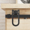 4ft. Mini Sliding Barn Door Hardware Kit for Cabinet and TV Stand Horseshoe Shaped Hanger