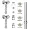 Stainless Steel Barn Sliding Door Hardware Kit Y Shaped with Big Roller