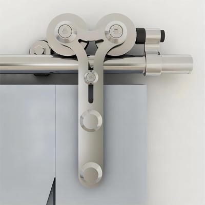 Stainless Steel Barn Sliding Door Hardware Kit Y Shaped with Big Roller