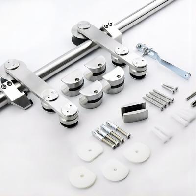 Stainless Steel Barn Sliding Door Hardware Kit I Shaped with Big Roller