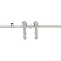Stainless Steel Barn Sliding Door Hardware Kit I Shaped With Big Roller