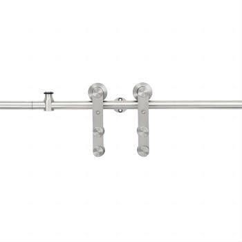 Stainless Steel Barn Sliding Door Hardware Kit I Shaped With Big Roller