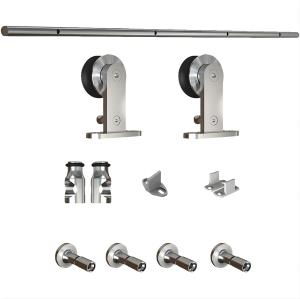 Stainless Steel Barn Sliding Door Hardware Kit I Shaped with Small Roller