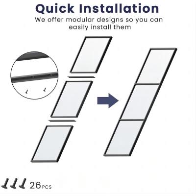 WEKIS  Tempered Glass Sliding Barn Door with Hardware Kit
