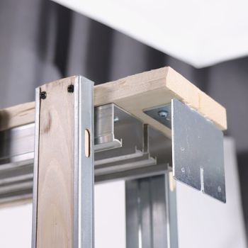 Cavity Sliders 5.4'' Track Bypass Pocket Door Frame for 80'' Door