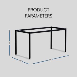 WEKIS Heavy Duty Square Steel Table Frame