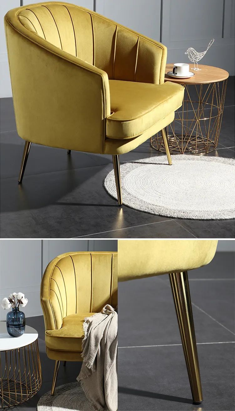 chair with gold furniture feet