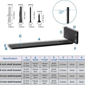 WEKIS Floating Shelf Bracket Heavy Duty