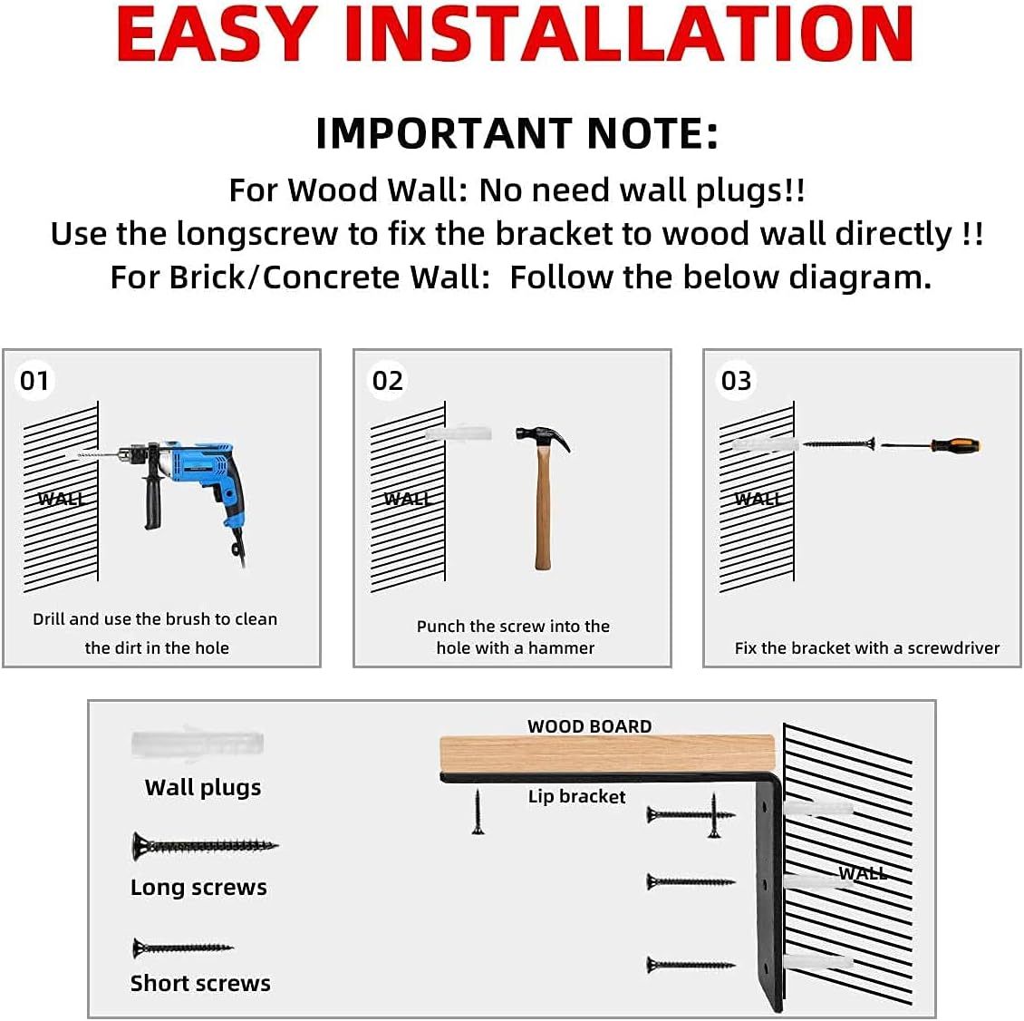 shelf bracket installation