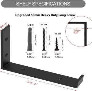 WEKIS Floating Shelf Bracket Wall Mounting