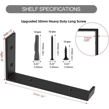 WEKIS Floating Shelf Bracket Wall Mounting