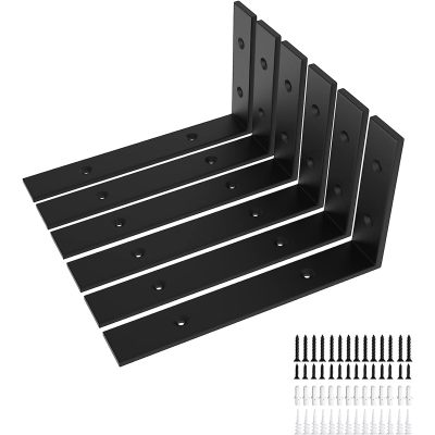 WEKIS  L Shaped Black Shelf Bracket