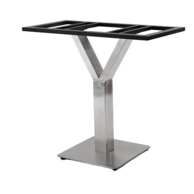 Base de mesa de comedor rectangular de acero inoxidable