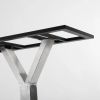 Base de mesa de comedor rectangular de acero inoxidable