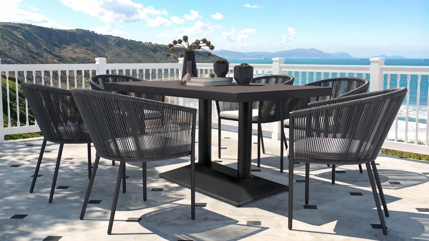 rectangle dining table base outdoor