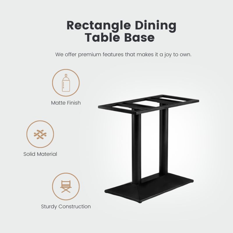 rectangle dining table base