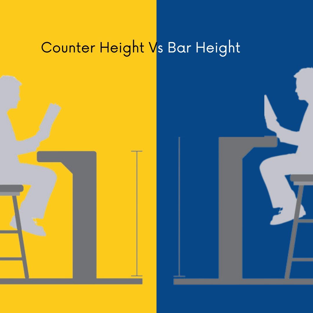 ¿Qué es la altura del mostrador versus la altura de la barra?