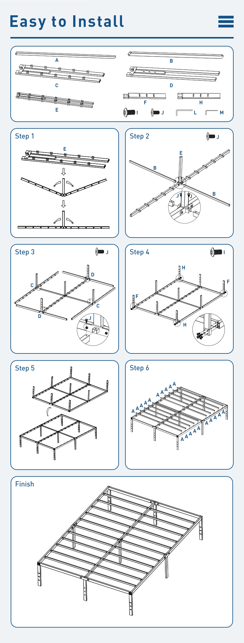 bed frame installation steps