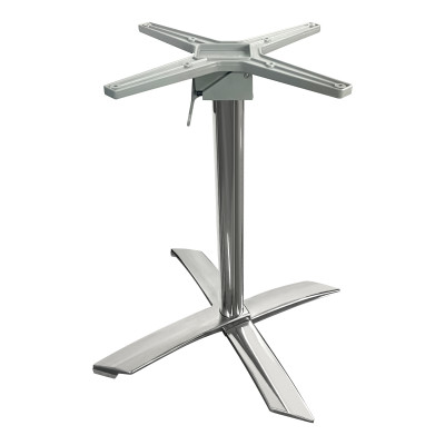 Base de mesa plegable de aluminio en forma de cruz para restaurante