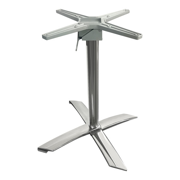 Base de mesa dobrável de alumínio em forma de cruz para restaurante