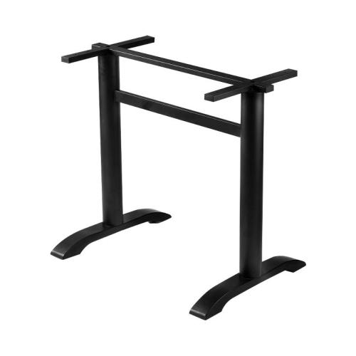 Dark Grey Table Base Two-Post Cast Iron T-Shaped