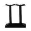 Base de mesa para muebles de restaurante, cafetería, comedor, acero forjado, hierro fundido, metal, base de mesa de doble cabezal