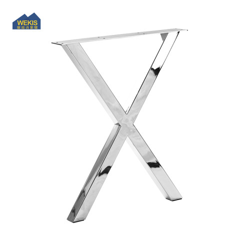 Patas de mesa de metal con diseño de estructura en X de acero industrial Patas de mesa de comedor de cocina de hierro fundido