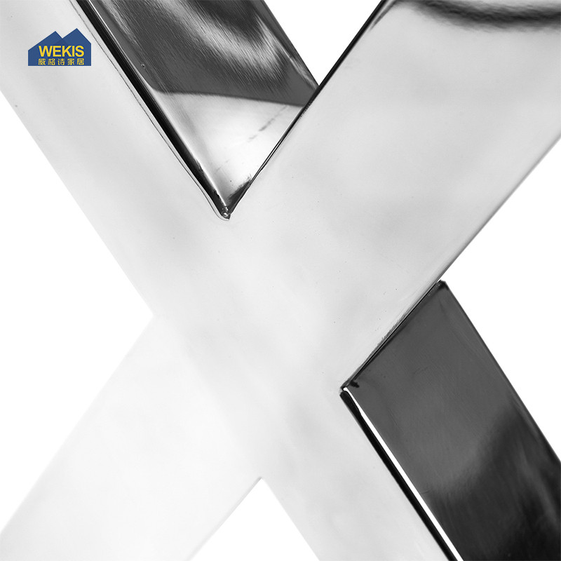 X shape stainless steel table leg