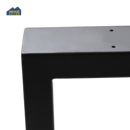 Squared Metal Table Leg in black