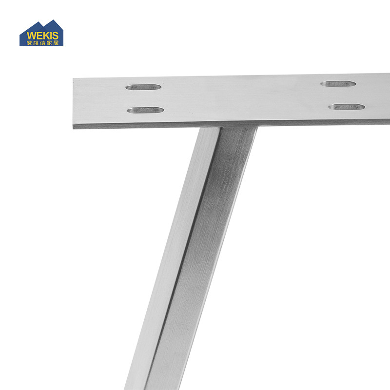 Pied de table en acier inoxydable en forme de X