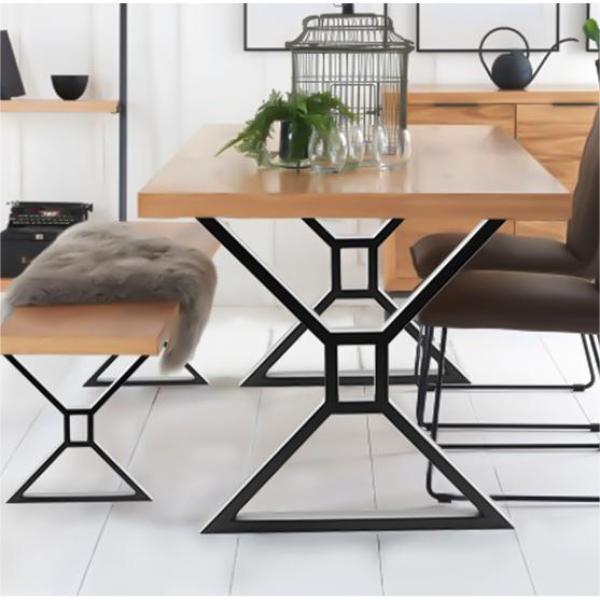 WEKIS Factory Price New Modern Black X Shape Table Legs Bench Leg Modern Fashionable Design Metal X Shape Coffee Table Leg