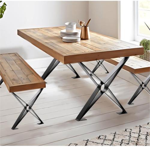 Patas de mesa de metal en forma de X, patas de mesa de café para mesa de madera, escritorio, restaurante moderno