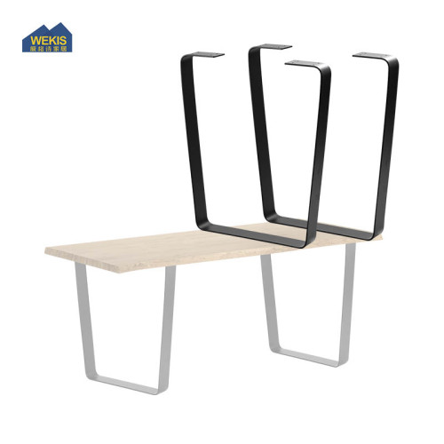 Móveis de ferro fundido modernos em forma de U, pernas de mesa de metal trapezoidal adequadas para escritório, bar, restaurante