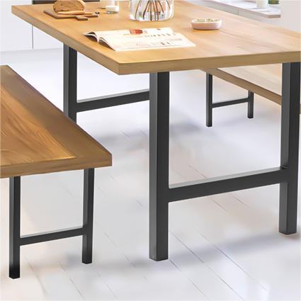 dining table with metal legs