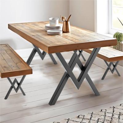 Patas de mesa para muebles Patas de mesa de hierro y metal en forma de X a medida