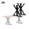 X-Shape Desk Office Bench Restaurant Cafe Dining Furniture Metal Table Legs